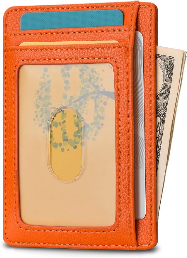Buffway Slim Minimalist Front Pocket RFID Blocking Leather Wallets - Image 2