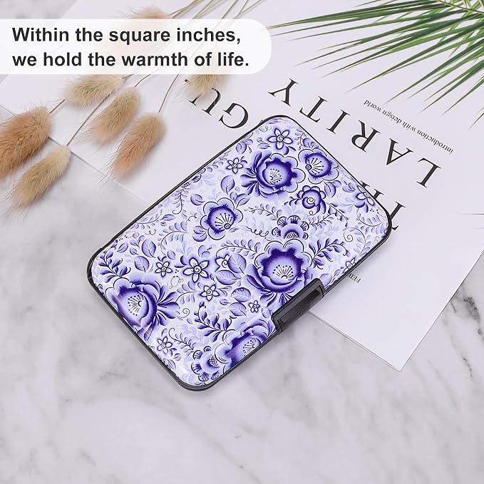 ELFISH Mini RFID Aluminum Wallet Credit Cards Holder Business Card Case Metal - Image 6