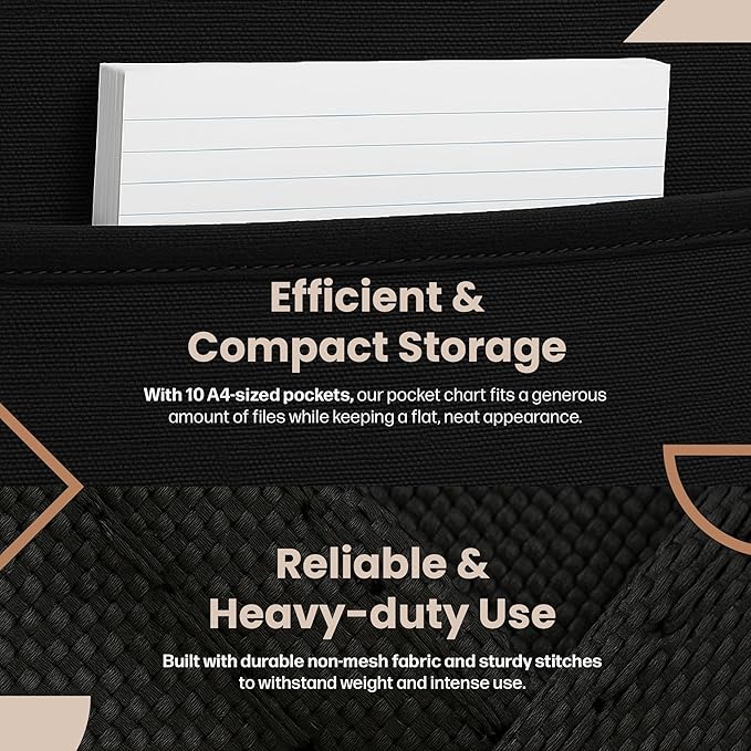 Black Pocket Chart for Classroom - Image 4