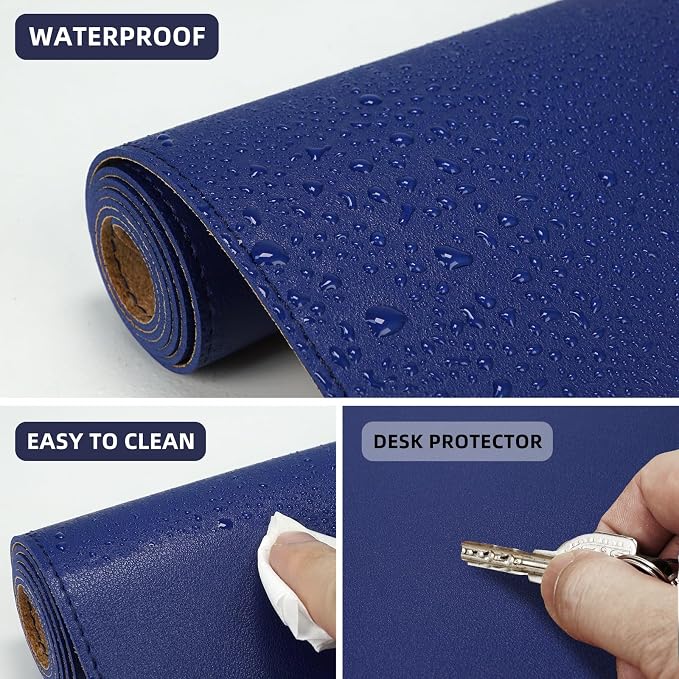 AFIING Leather Desk Pad Protector, Large Desk Mat - Image 4