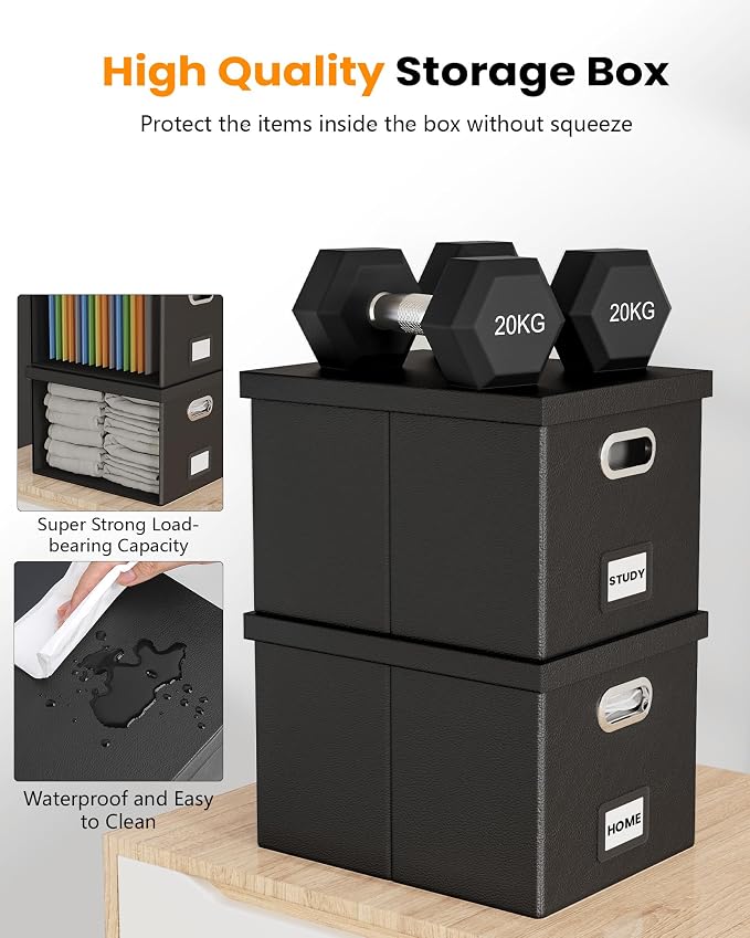 Oterri File Organizer Box with Lid - Image 4