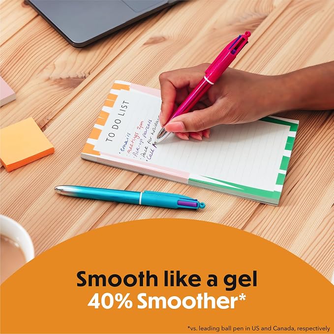 BIC 4 Color Smooth Gradient Retractable Ballpoint Pen - Image 7