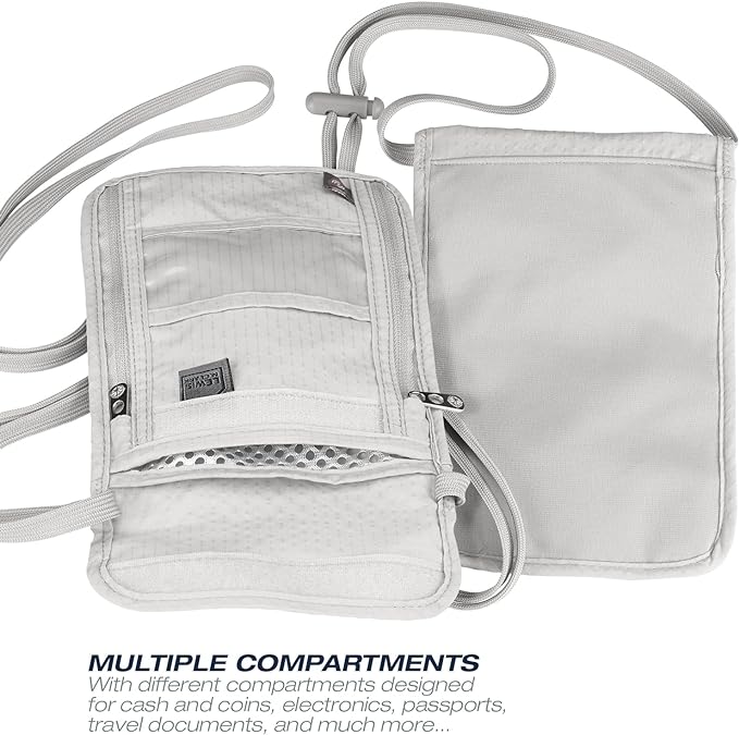 Lewis N. Clark RFID Blocking Stash Neck Wallet, Travel Pouch + Passport Holder - Image 5