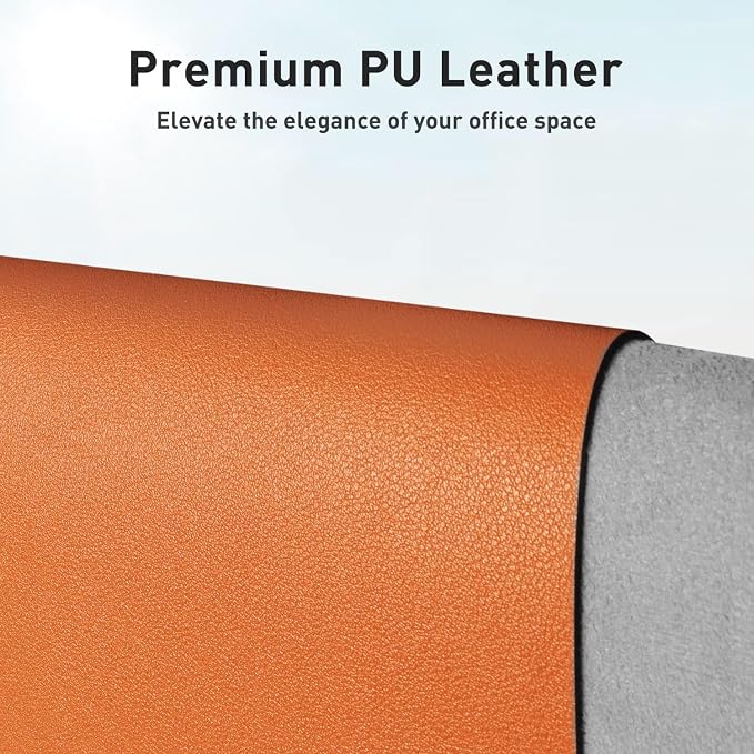 Aothia Faux Leather Desk Mat – Large Mouse Pad, Non-Slip PU Leather Blotter - Image 2