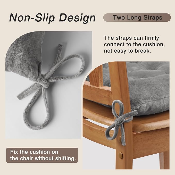 OVOV 6 Pack Chair Cushions for Dining Chairs Soft Seat Cushions for Kitchen - Image 3