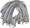 Bird Fiy 50 Pcs Cotton Lanyards Bulldog Clip 32-inch Flat Braid Neck Lanyard by BirdFiy