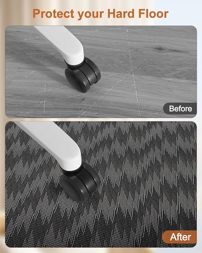 Blvornl Large Office Chair Mat for Hardwood Floor, Rolling Chair Mat for Hard - Image 5