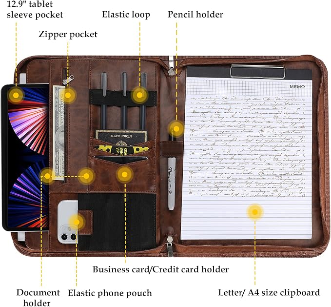 ProCase Portfolio Business Padfolio Folder - Image 2