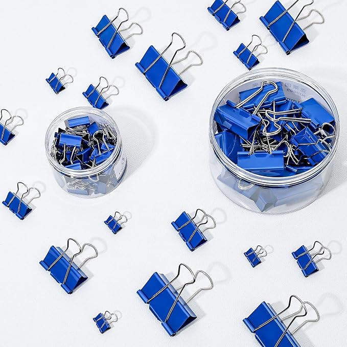 Temiary 60 Pcs Binder Clips, 0.6 Inch Mini Metal Binder Paper Clip - Image 7