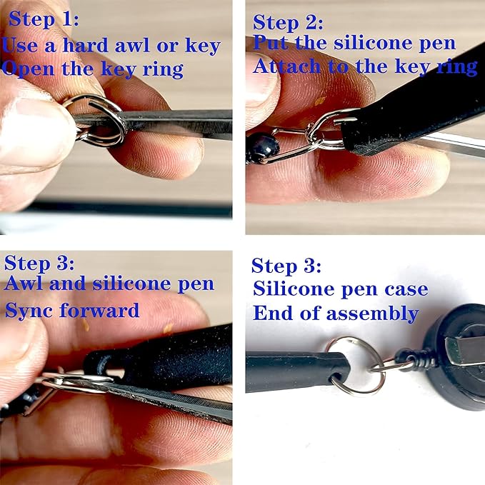 8 Elastic Silicone Pencil Holders, Duty Pull Pens - Image 4