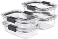 Rubbermaid Brilliance Glass Food Storage set of 4 containers 8 total pieces by Unknown
