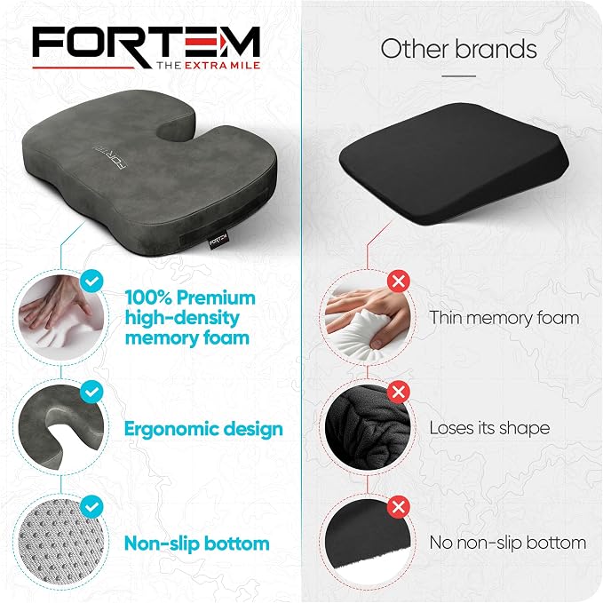 FORTEM Seat Cushion, Office Chair Cushion, Memory Foam Car Seat Cushions - Image 8