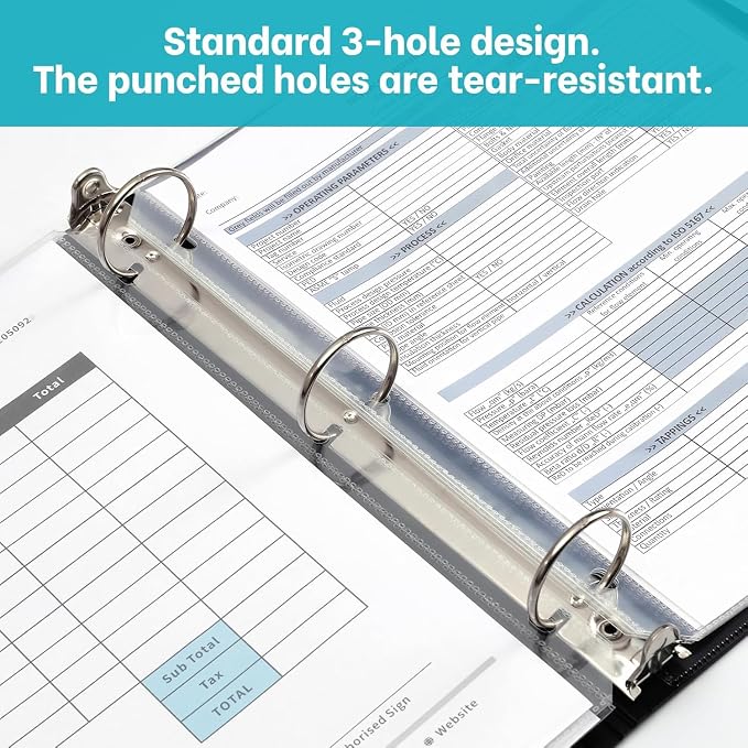 Super Heavyweight 3-Hole Letter Size Sheet Protectors - Image 4