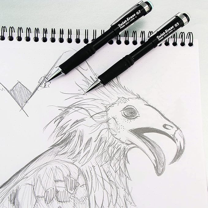 Pentel Mechanical Pencil 0.5 mm Twist Erase III, Twist Up Eraser, Pre-Loaded - Image 5