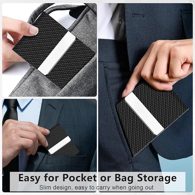 Black Carbon Business Card Holder - Image 6