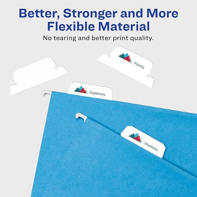 Avery Printable Hanging File Folder Tabs, 1/5 Cut, 90 Total - Image 3