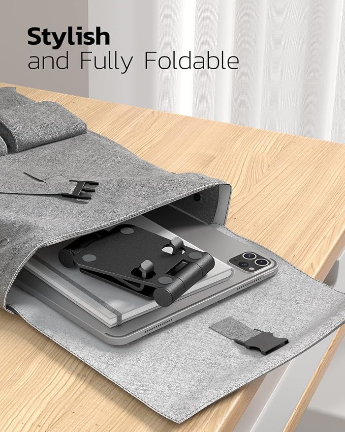 Nulaxy 2 Pack Fully Aluminum Dual Folding Cell Phone Stand, Adjustable Foldable - Image 5