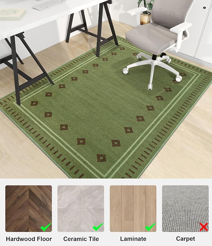 chakme Office Chair Mat for Hardwood Floor, Machine Wash, (Southwestern Sage - Image 8