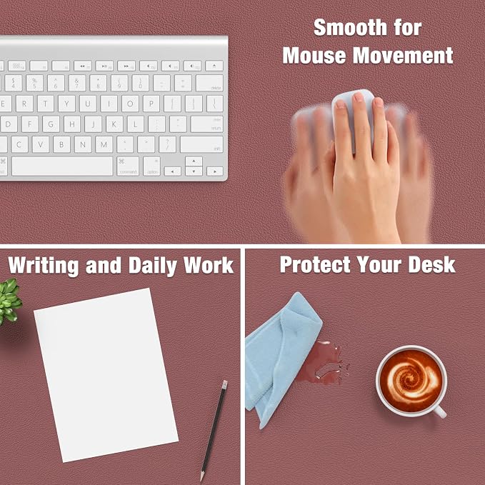 Hsurbtra Desk Pad, XL Extended Mouse Pad, Waterproof Desktop Blotter Protector - Image 4