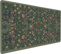 Dark Green Floral XXL Desk Mat, Extra Large Mouse Pad by OUNNTC