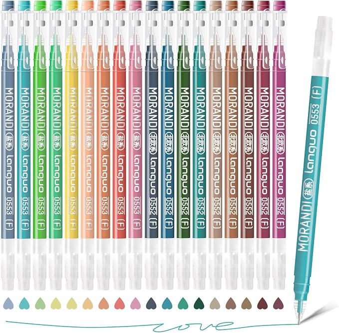 Gel Pens For Coloring, 18 Pack Colored Pens for Black Paper & White Paper by Joyask