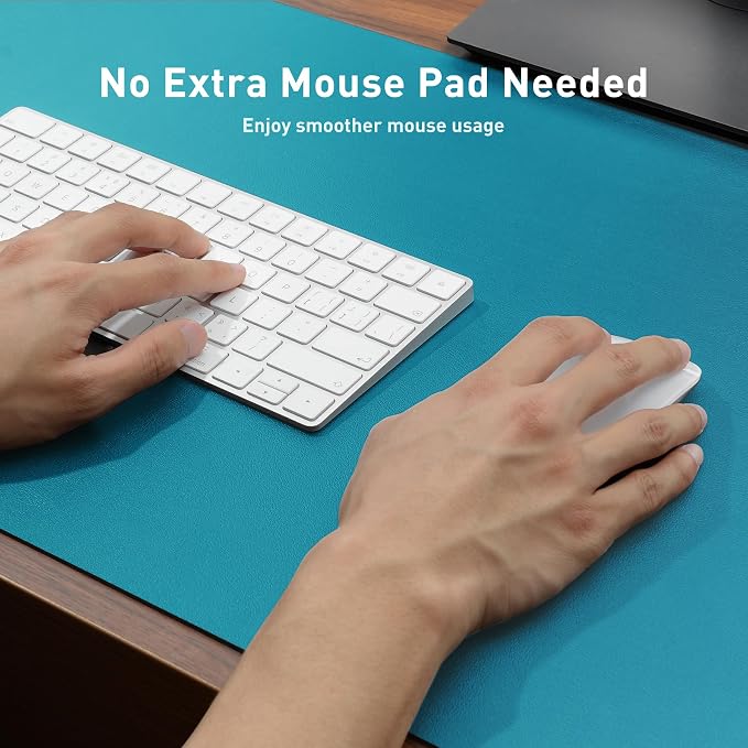 Aothia Leather Desk Pad Protector, Mouse Pad, Office Desk Mat, Non-Slip PU - Image 4