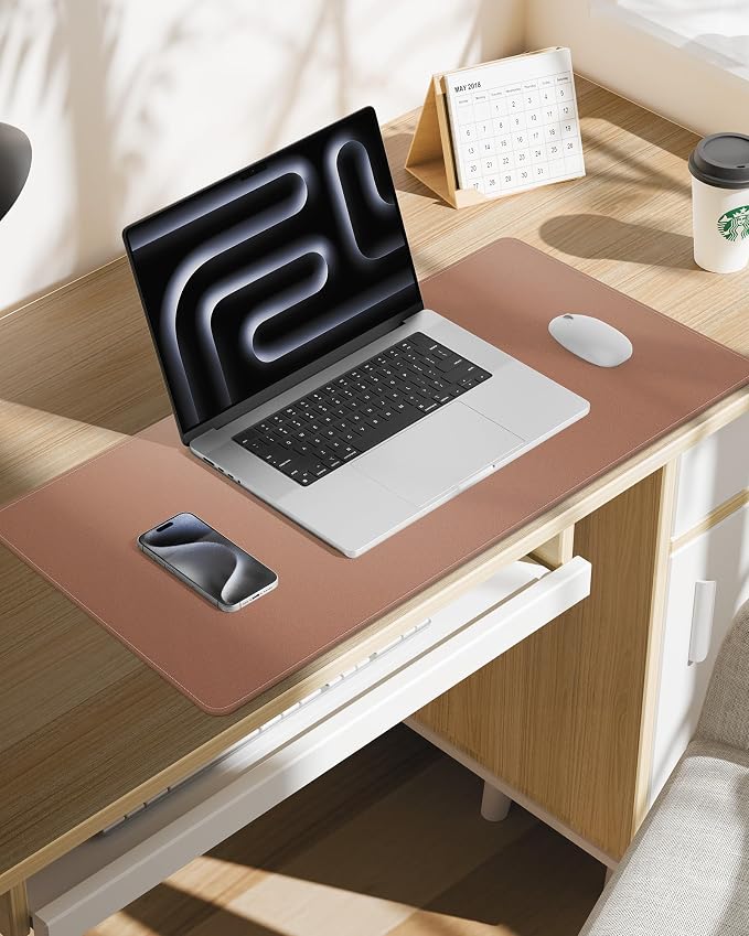 Leather Desk Pad Protector, Desk Mat, Large Mouse Pad, Non-Slip Desk Pad - Image 7