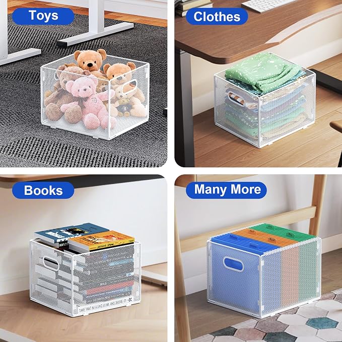 samstar 2 Pack Hanging File Organizer, Mesh File Folder Box Filing Box Cabinet - Image 6