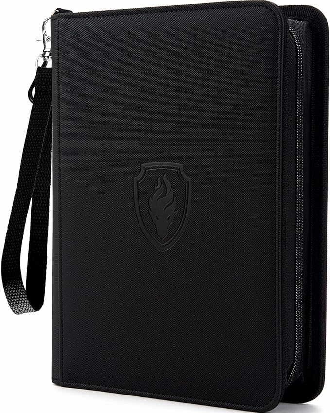 Fabmaker Premium 4 Pocket Zip Card Binder, Trading Card Binder by Fabmaker