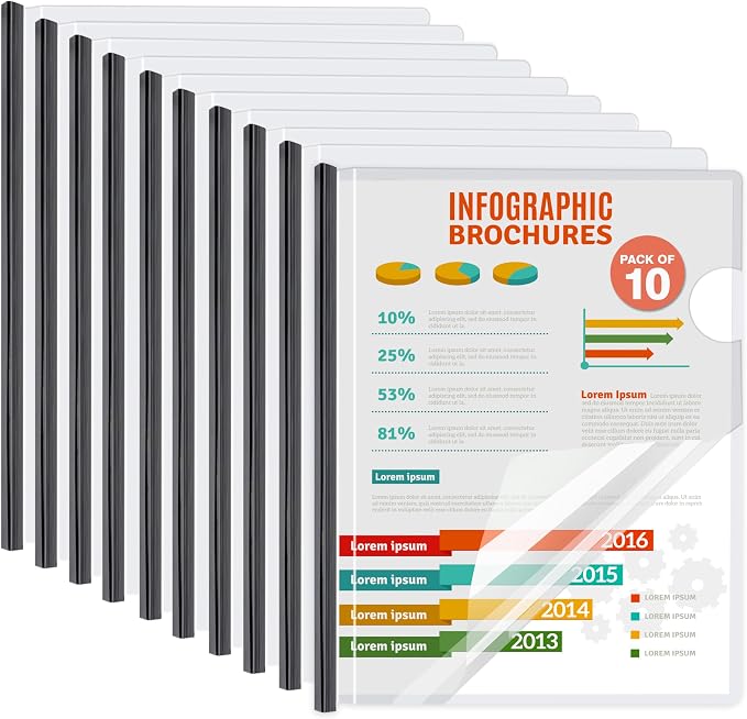 10 Pack Report Covers with Sliding Bar by Unknown