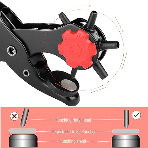 UNCO- Leather Hole Punch Tool Set, Belt Hole Puncher - Image 5