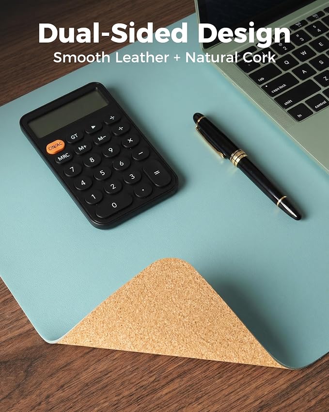 Aothia Double-Sided Desk Pad – 35.4" x 15.7" Leather Desk Mat - Image 2