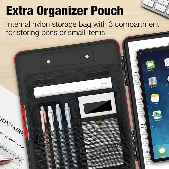 Sooez Toughest Clipboard with Storage, Internal Pen Pouch Included, Letter/ A4 - Image 2