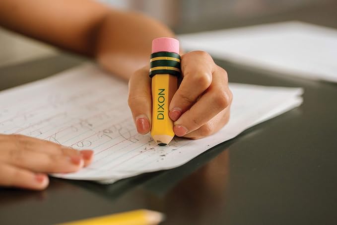 TICONDEROGA ® Erasers, Pencil Shaped, 3 ct | Yellow, 0.75" x 2.875" - Image 6