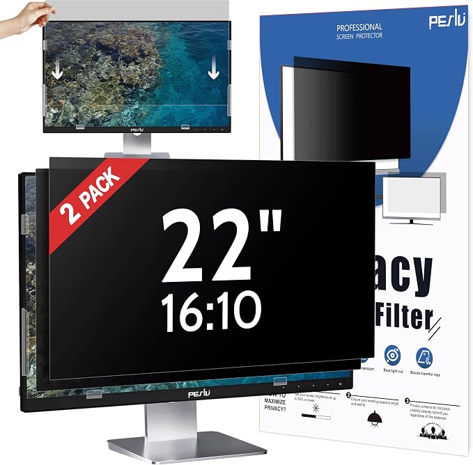 Peslv 22 Inch Privacy Screen for Computer Monitor 16:10 Aspect Ratio, Eye by peslv