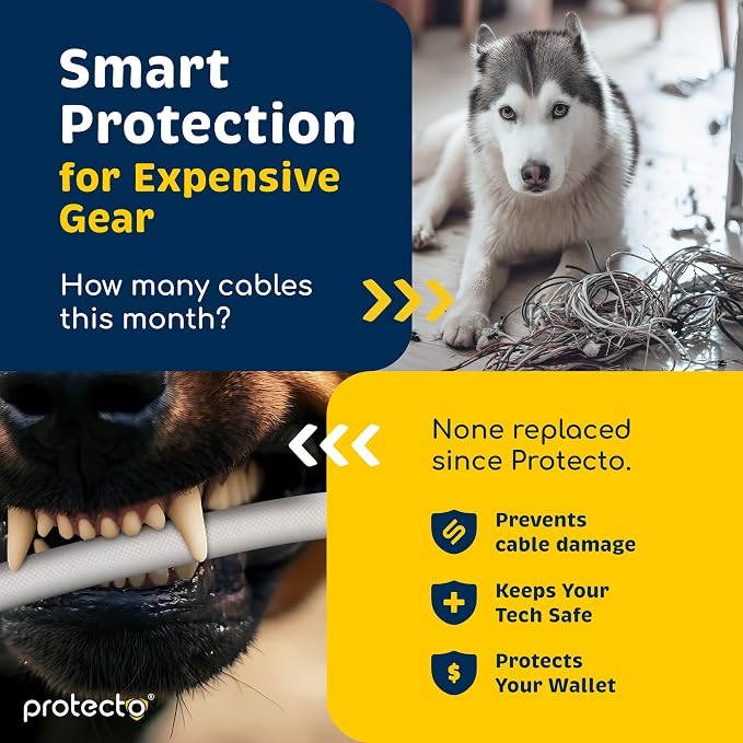 PROTECTO Heavy Duty Dog & Cat Cord Protector 10ft Long Sleeve, Easy-to-Use 1/2 - Image 4