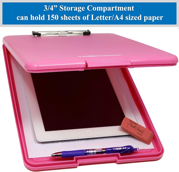 Think2Master Pink Plastic Storage Clipboard. | 25% Heavier & Sturdier| Heavy - Image 3