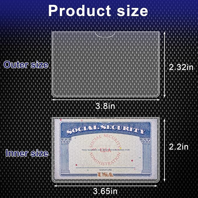 10 Pack Social Security Card Protector Medicare New Credit Card Holder - Image 3