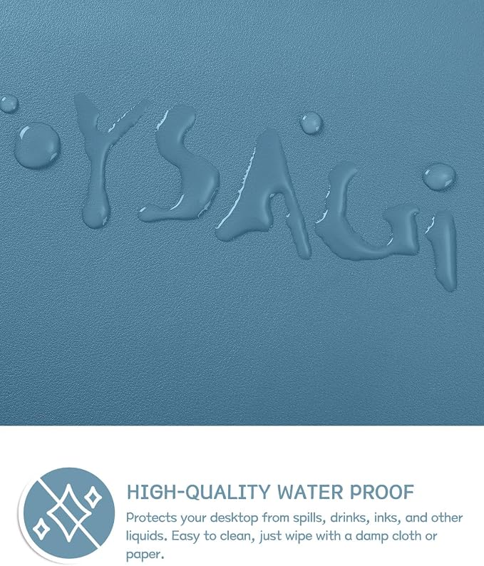 YSAGi Non-Slip Leather Desk Pad L Size, Waterproof Laptop Computer Desk - Image 4