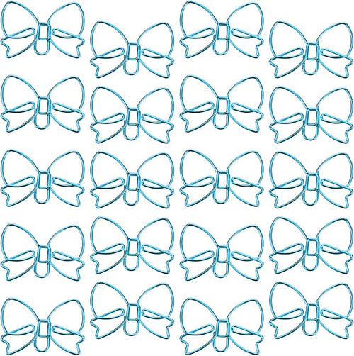 100PCS Blue Paper Clips, Ymapinc Metal Bow Paper Clips, Cute Paperclips by Unknown