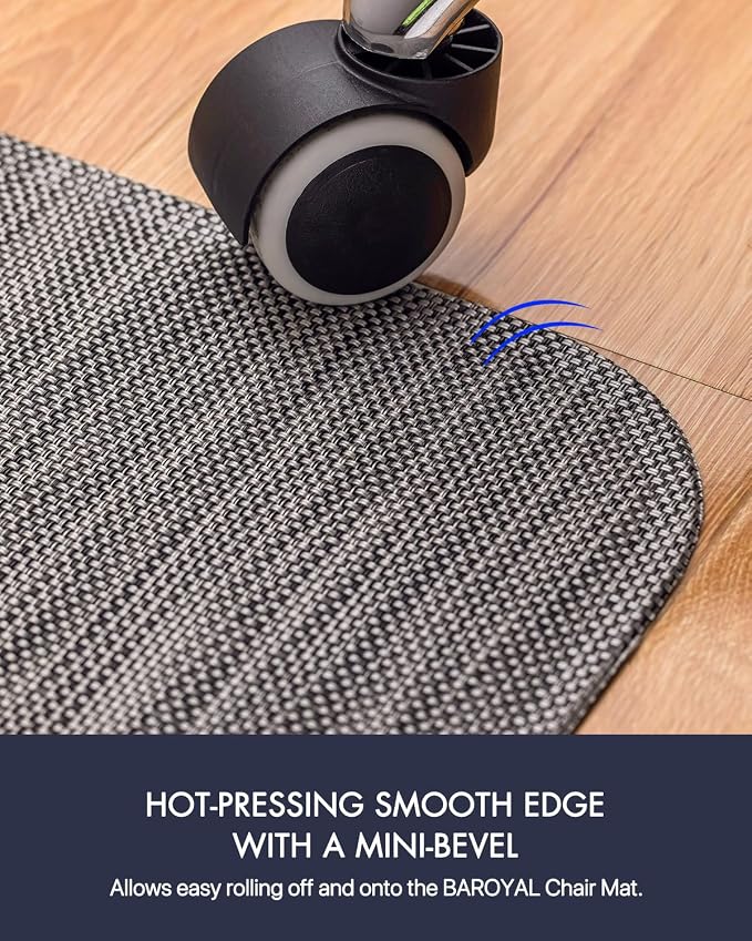 BARoyal Office Chair Mat for Hardwood Floor Under Desk Computer Rolling Chair - Image 5
