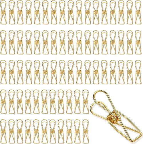 100 Pcs Paper Clips Metal Wire Hollow Out Clothespins Multi Purpose Utility by Sabary