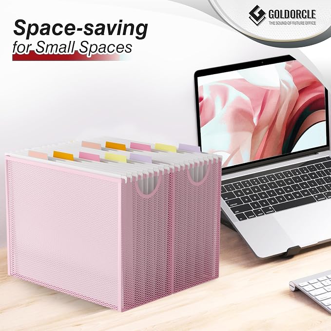 Hanging File Organizer, Letter-Size File Holder Filing Box - Image 5