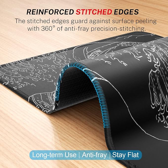 MROCO Essential Office & Gaming Mouse Pad, 8.5 x 11 Inch, Kanagawa Wave | - Image 3