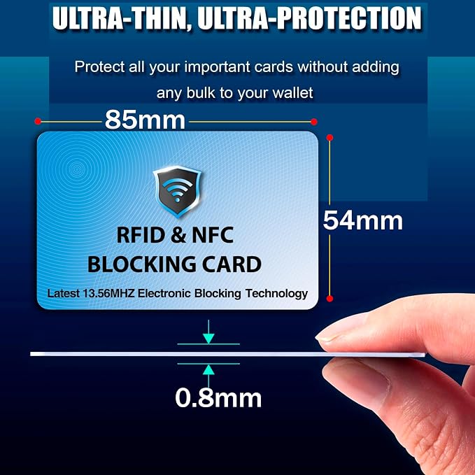 SaiTech IT 10 Pack RFID Blocking Cards Protect Your Entire Wallet, and Cards - Image 2