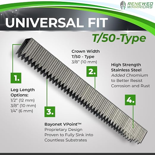 T50 Stainless Steel Staples Marine; T/50 Type T-50 Staples - Image 4