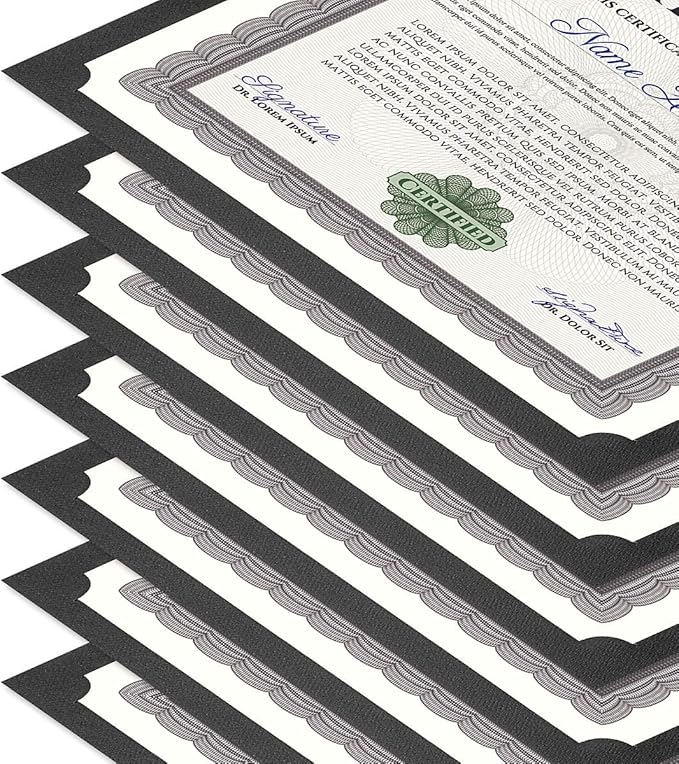 Plain Black Certificate Holders - Image 5