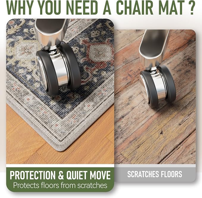 48"x60" Office Chair Mat for Hardwood, Under Desk Chair Mat for Home Office - Image 5