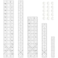 Sewing Ruler, 5 Piece Quilting Rulers, 3 x17 Inch, 1.5 x17 Inch, 3 x12 Inch by VPVPV