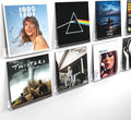 Laurensory 8 Pack Vinyl Record Shelf Wall Mount Shelves, 12 inch Clear Acrylic by Laurensory